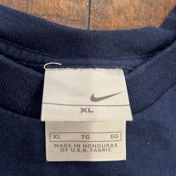 Nike Mens “Authentic Athletic Just Do It” Blue T Shirt - Silver Splash Tag Sz XL - Picture 3 of 7